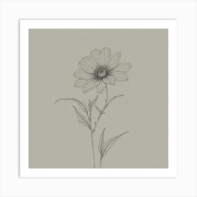 Flower Drawing 1 Art Print