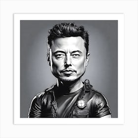 Elon Musk Bobble Head Art Print