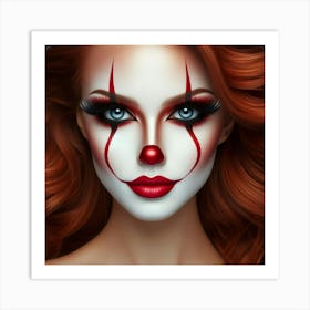 Clown Makeup 2 Art Print