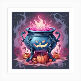 Halloween Cauldron Art Print