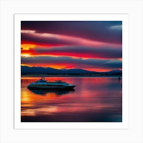 Sunset On The Water 13 Art Print