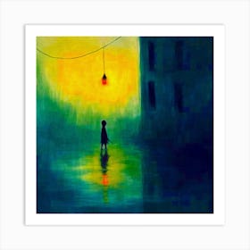 Child In The Rain Art Print