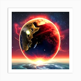 Earth In Space 3 Art Print