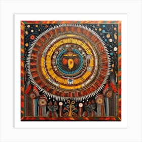 Aztec Sun Art Print