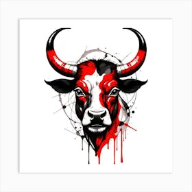 Bull Head 2 Art Print