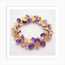 Amethyst Leaf Bracelet Art Print