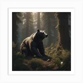 Bear In The Forest 26 Art Print