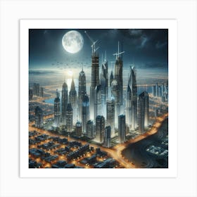 Futuristic Cityscape Art Print