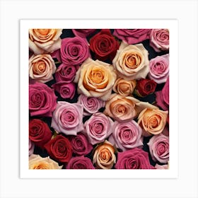 Roses Background 1 Art Print