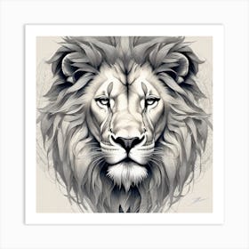 Lion Head 41 Art Print