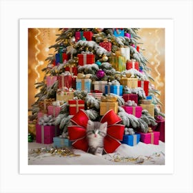 Leonardo Phoenix 09 A Majestic Snowflocked Christmas Tree Over 1 Art Print