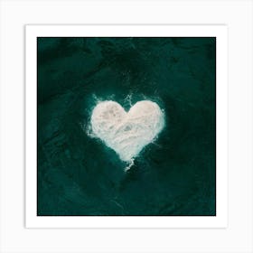 Heart Shaped In The Ocean Art Print