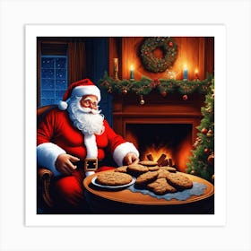 Christmas Santa 17 Art Print