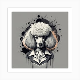 Poodle In A Suit Art Print