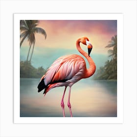 American Flamingo Art Print