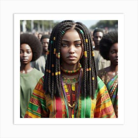 African Woman With Dreadlocks Art Print