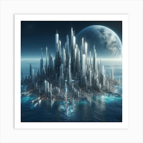 Futuristic City 34 Art Print