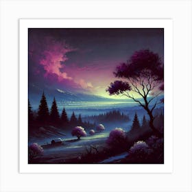 Purple Landscape Art Print