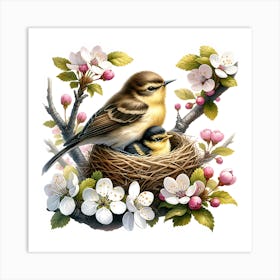 Bird In A Nest 2 Art Print