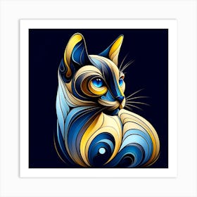 Siamese Cat 02 Art Print