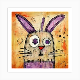 Abstract Rabbit Art Print