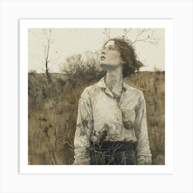 'The Woman In The Field' Art Print