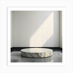 Marble Table In The Room Art Print