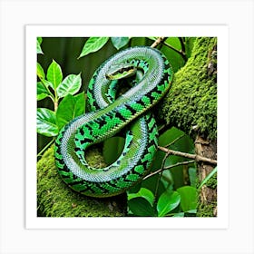 Green Tree Snake 2 Art Print