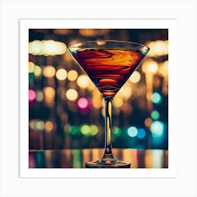 Cocktail In A Bar Art Print