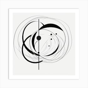 Abstract Black And White Drawing Art Print