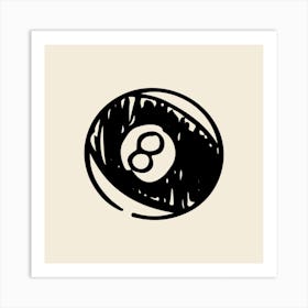 8 Ball Square Art Print