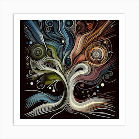 Abstract tree 1 Art Print