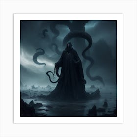 Dark Octopus Art Print