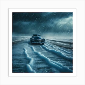 Car In The Snow Art Print