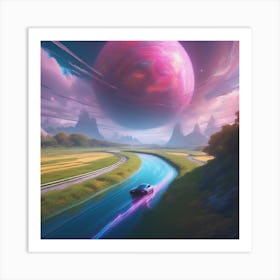 Space Landscape 6 Art Print