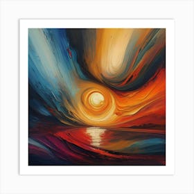 Waves Of Rays Art Print