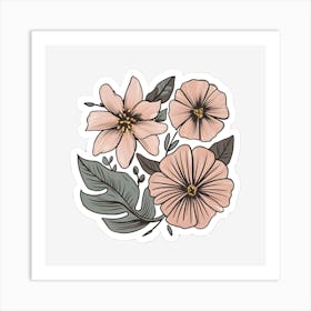 Pink Flowers Art Print