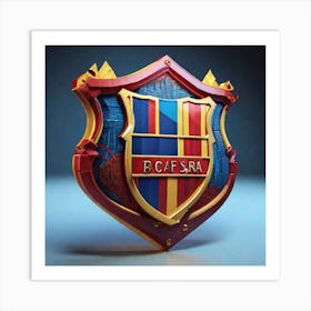 Barcelona Fc Logo Art Print