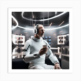 Steve Jobs In Space 1 Art Print