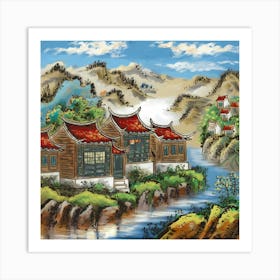 Chinese Village Art Print