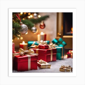 Christmas Presents Under The Tree 2 Art Print