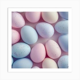 Easter Themed Banner Texture With Pastel Colors 2 Art Print