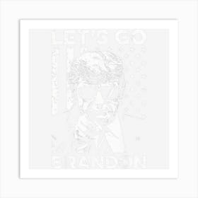 Trending Lets Go Brandon Trump And America Flag Anti Biden Vintage Art Print