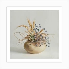 Vase Of Wheat 2 Art Print