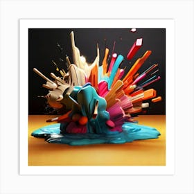 Splash Of Color 1 Art Print