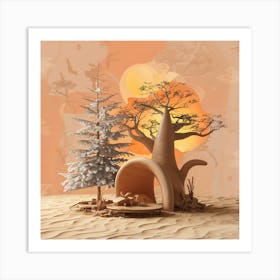 Sand And Trees Art Print