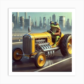 Racing Frog 1 Art Print