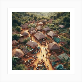 Village In The Jungle Art Print