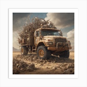 Truck In The Desert 2 Art Print