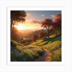 Landscape Painting 17 Art Print